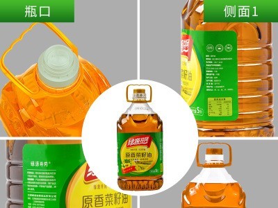 绿源井冈 原香菜籽油5L 纯菜籽油 物理压榨 食用粮油香菜油图1