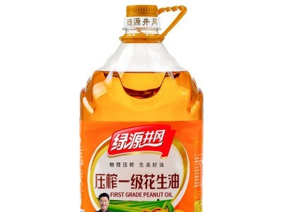 绿源井冈压榨一级花生油5L 纯花生食用油 物理压榨粮油批发图1