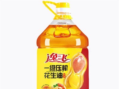 逸飞 5L食用油 香花生油物理压榨纯花生油批发价招代理加盟图1