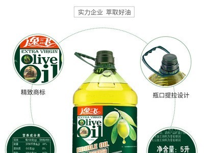 逸飞13%橄榄油食用油5L物理压榨大桶食用植物调和油炒菜油批发图1