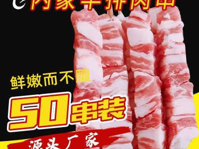 厂家直供家庭户外烧烤食材羊排肉串 冷藏商用半成品烧烤店羊肉串图2