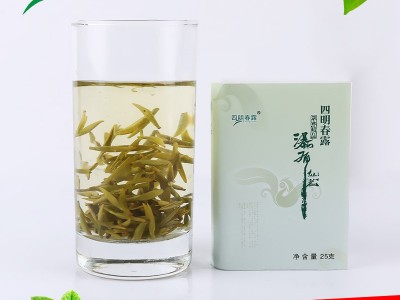 2022新茶瀑布仙茗早芽 余姚四明春露茶叶礼盒装 罐装绿茶茶叶图1