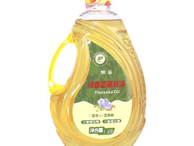 冷烹两用亚麻籽油 产地货源厂家直供一级1.8L食用植物油宝宝油图2