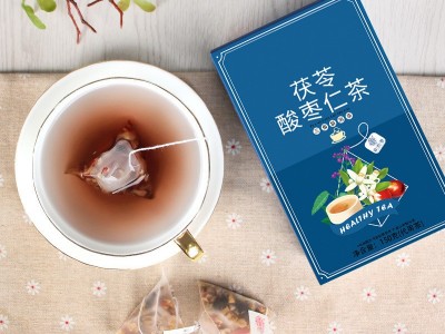 酸枣仁茯苓百合茶现货批发三角茶包晚安茶亳州源头工厂安舒茶图3