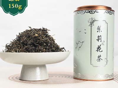 闽茶故事2022横县茉莉花茶茉莉小白芽罐装茶叶150g厂价直销批发图5