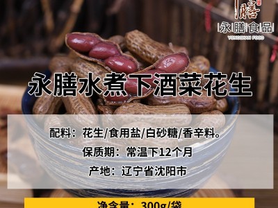 永膳水煮花生300g 下酒凉菜网吧酒吧ktv零食卤味花生厂家批发图2