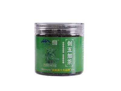 刺五加茶东北特产头茬新叶茶睡眠厂家批发刺五加叶茶50g罐装花茶图5